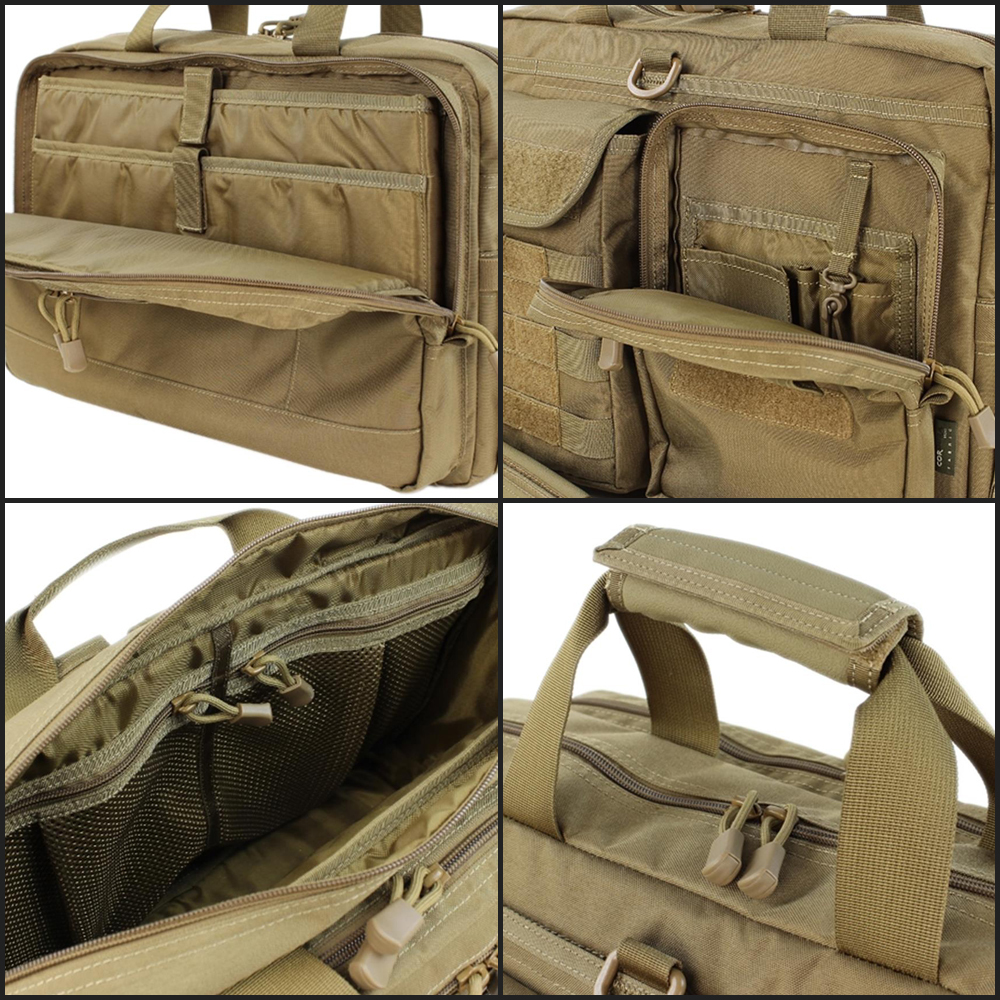 Condor 111072 Tactical MOLLE Elite Metropolis Briefcase Shoulder Bag Black Brown for sale online 