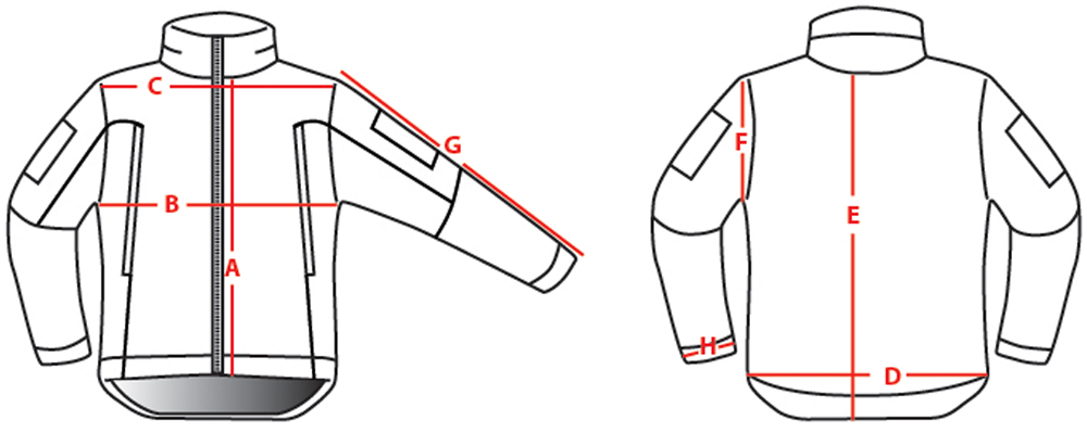 Condor Jacket Size Chart