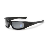 ESS 5B Sunglasses Black Frame Polarized Mirrored Gray Lenses