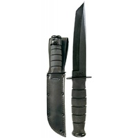 Ka-Bar Short Tanto with 5¼" Blade Black Leather Sheath