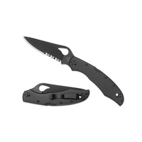 Spyderco BYRD Cara Cara 2 Black ComboEdge Folding Knife