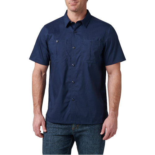 5.11 Tactical Landen S/S Shirt [Colour: Pacific Navy] [Size: Small]