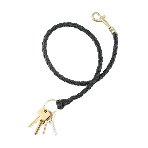 Aker Leather Jailers Leash with Brass Hook & Ring