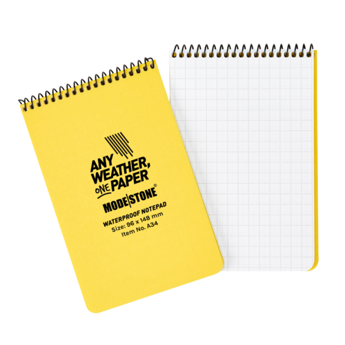 Modestone A34 Top Spiral Notepad 96x146mm- 50 sheets - YELLOW