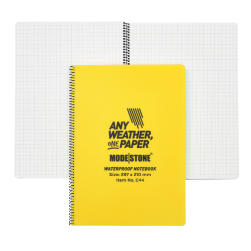 Modestone C44 Side Spiral Notepad A4 210x297mm - 50 sheets - YELLOW