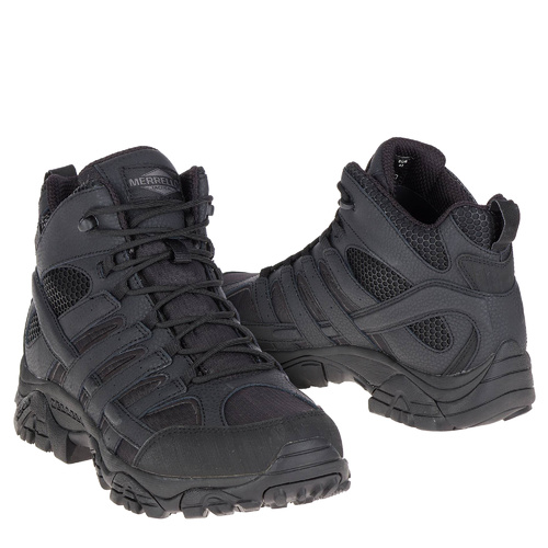 Merrell Tactical Moab 2 Mid Tactical WP Boots - Black [Size Options: 4.0 US - Regular]