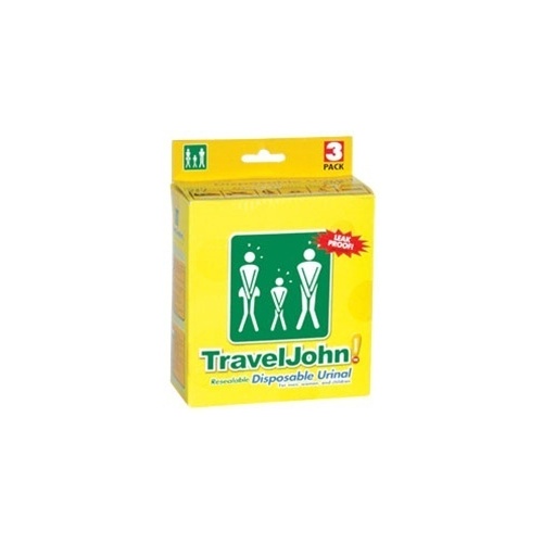 TravelJohn Resealable Disposable Urinal 3 Pack