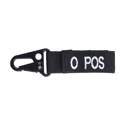 Voodoo Tactical Blood Type Embroidered Tags [Colour Options: Black] [Blood Type: O Pos]
