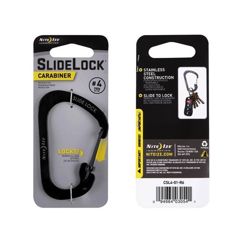 Nite Ize Carabiner Slidelock Size #4 [Colour: Black]