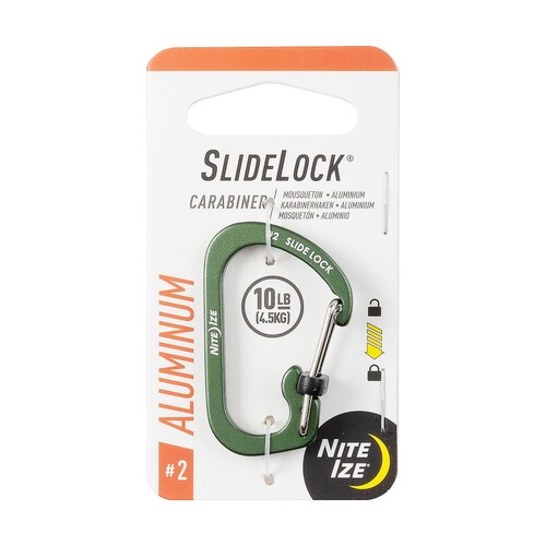 Nite-Ize SlideLock Carabiner Aluminium #2 - Olive