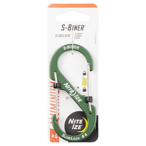 Nite-Ize S-Biner SlideLock Aluminium #4 - Olive