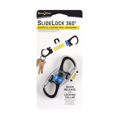 Nite Ize SlideLock 360 Magnetic Locking Carabiner [Colour: Blue]