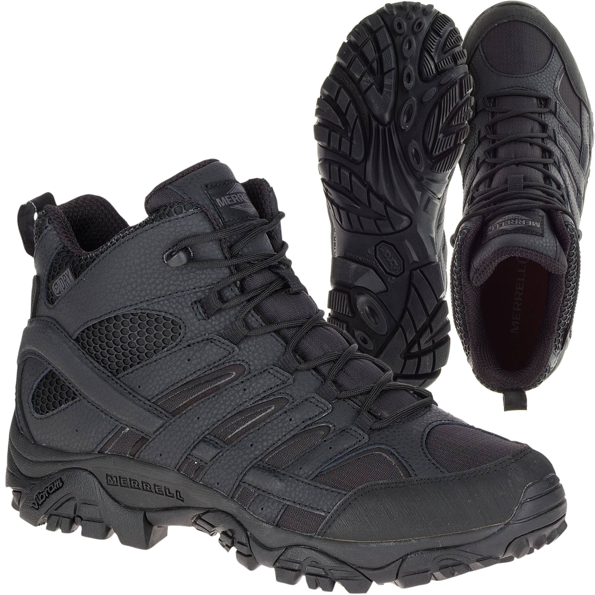 Outdoor Tactical | Merrell Tactical Moab 2 Mid Tactical WP Boots - Black